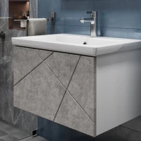 Тумба с раковиной Vigo Geometry 70 подвесная, бетон, раковина Como 70