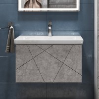 Тумба с раковиной Vigo Geometry 70 подвесная, бетон, раковина Como 70