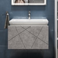 Тумба с раковиной Vigo Geometry 70 подвесная, бетон, раковина Como 70