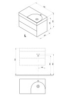 Тумба с раковиной Ravak Lite SD 80 L дымчато-серая Тумба с раковиной Ravak Lite SD 80 L дымчато-серая