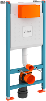 Комплект Унитаз подвесной VitrA Shift 7742B003-0075 белый глянцевый + Крышка DIWO Шифт 0405 быстросъемное, с микролифтом + Инсталляция V-Fix Core + Кнопка Root Square 740-2380 хром