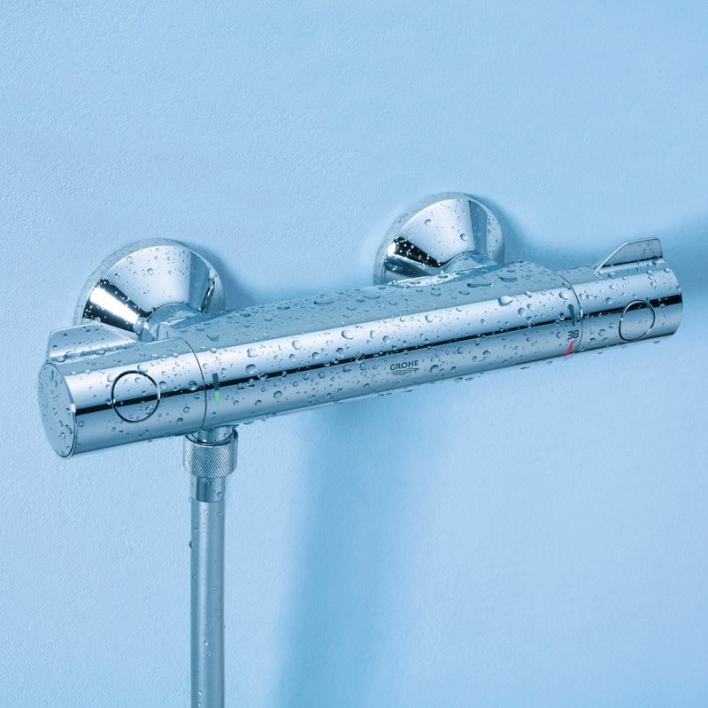 Душевая стойка Grohe Grohtherm 26381001 + Термостатический смеситель Grohe Grohtherm 800 34558000 для душа