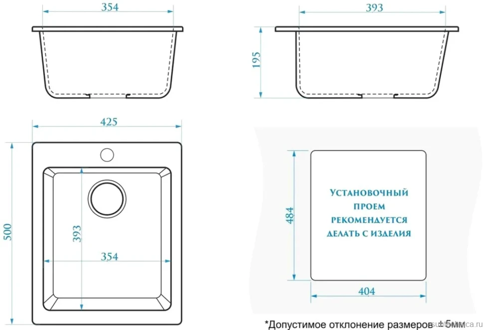 Мойка кухонная Domaci Болонья М-08-005 серая