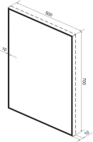 Зеркало Wellsee 7 Rays’ Spectrum 50х70 черное матовое