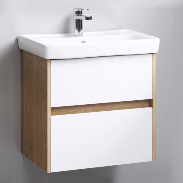 Тумба под раковину Aqwella City 60 CI0106DB дуб балтийский, подвесная, 2 ящика