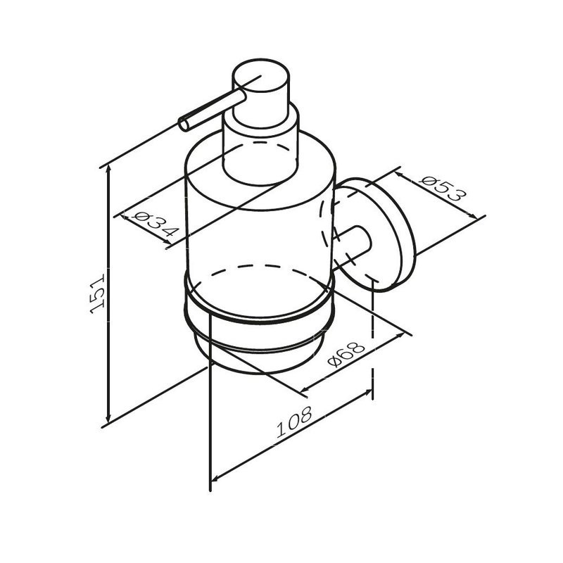 Дозатор для жидкого мыла AM.PM X-Joy A85A36944 настенный, никель