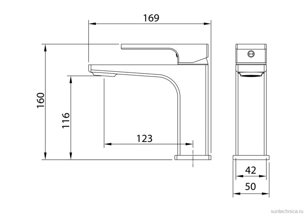 Смеситель для раковины Grossman Pragma 510.K35.03.210 черный