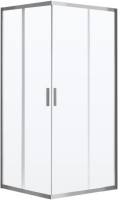 Душевой уголок Vincea Garda VSS-1G9010CLBN 100x90 см, профиль брашированный никель, стекло прозрачное