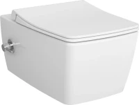 Комплект Унитаз подвесной VitrA Metropole 7672B003-1684 с функцией биде + Крышка 122-003-009 с микролифтом, белая + Инсталляция Geberit Duofix Delta 458.149.21.1 с кнопкой смыва, хром + Звукоизоляция
