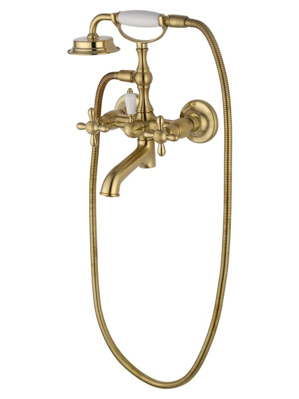 Смеситель для ванны с душем Wonzon & Woghand Retro WW-88639020-BG брашированное золото
