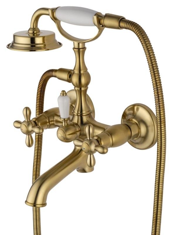 Смеситель для ванны с душем Wonzon & Woghand Retro WW-88639020-BG брашированное золото