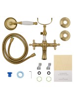 Смеситель для ванны с душем Wonzon & Woghand Retro WW-88639020-BG брашированное золото Смеситель для ванны с душем Wonzon & Woghand Retro WW-88639020-BG брашированное золото