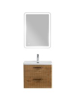 Тумба с раковиной BelBagno Due 50 ручки матовый темный никель, rovere nature