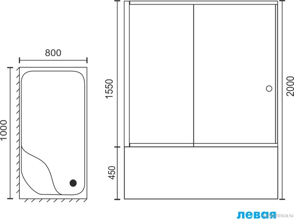 Душевой уголок Royal Bath BP RB 8100BP-T-L