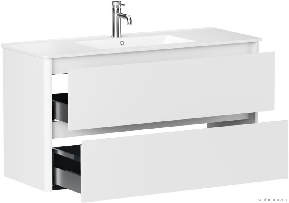 Тумба под раковину без столешницы Allen Brau Gravity 120 2 ящика, матовый белый