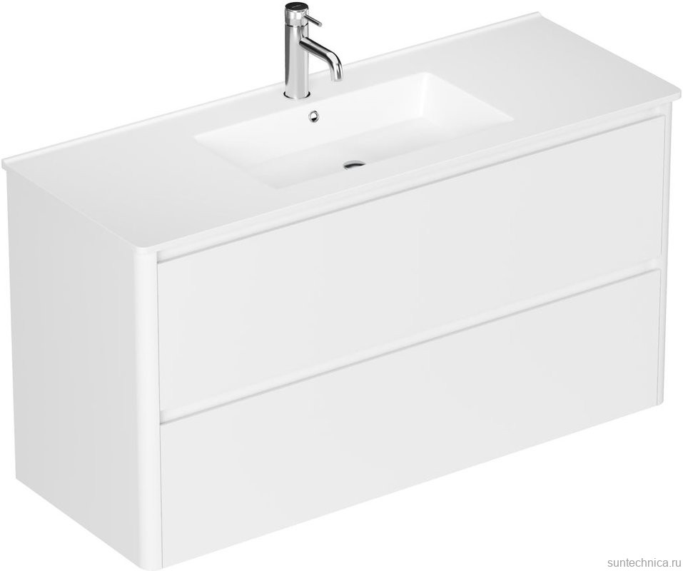 Тумба под раковину без столешницы Allen Brau Gravity 120 2 ящика, матовый белый