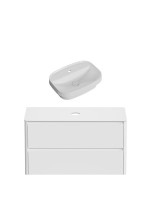 Тумба под раковину без столешницы Allen Brau Gravity 120 2 ящика, матовый белый