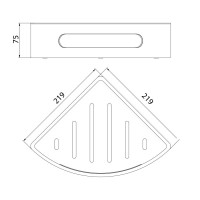 Полка Lemark SHELF LINE 9776048 с крючками, угловая, графит