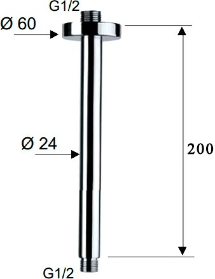 Кронштейн для верхнего душа Remer 347N20 20 см