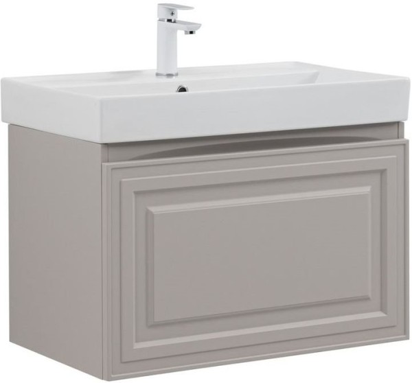 Тумба под раковину без столешницы Aquanet Агата 75 1 ящик, бежевая