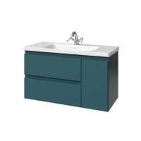 Тумба под раковину без столешницы Caprigo Forte 100 R подвесная, изумрудно-бирюзовая