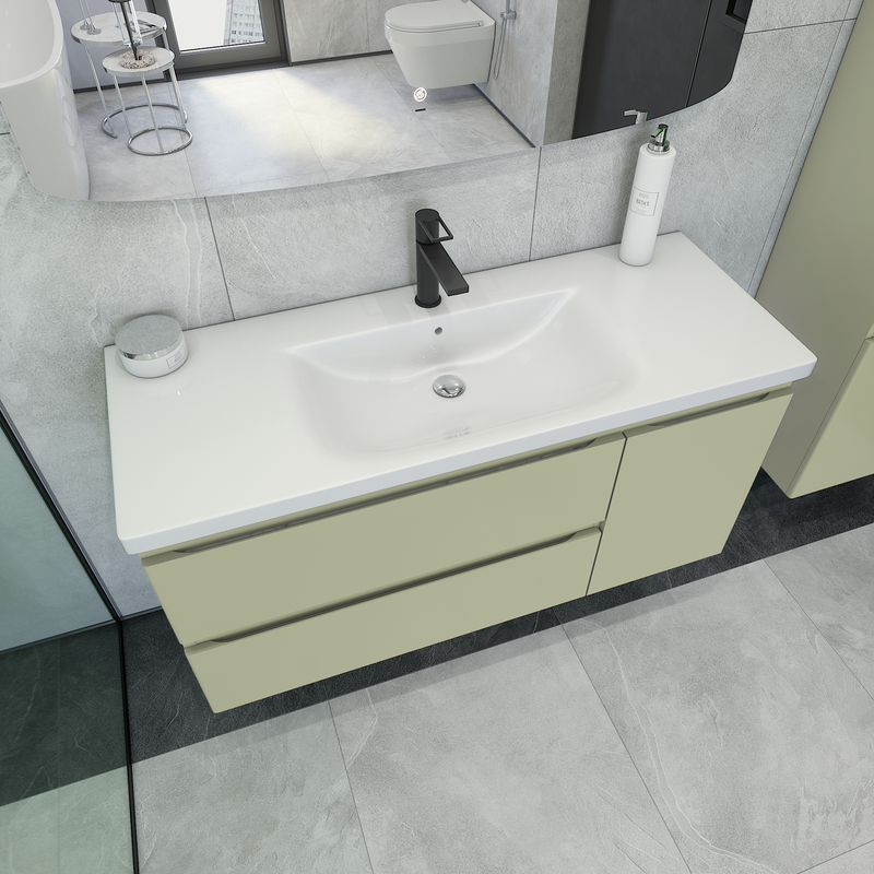 Тумба с раковиной Caprigo Forte 120 R подвесная, фисташка