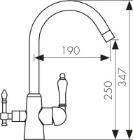 Смеситель для кухни Kaiser Vincent 31744-5 серебро Смеситель для кухни Kaiser Vincent 31744-5 серебро