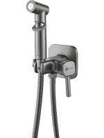 Гигиенический душ Lemark Solo LM7165GM со смесителем, С ВНУТРЕННЕЙ ЧАСТЬЮ, графит