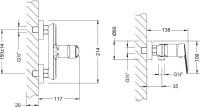 Смеситель для душа Lemark Point LM0303C хром