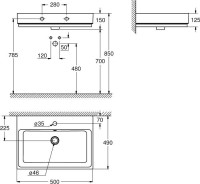 Накладная раковина Grohe Cube Ceramic 3947400H