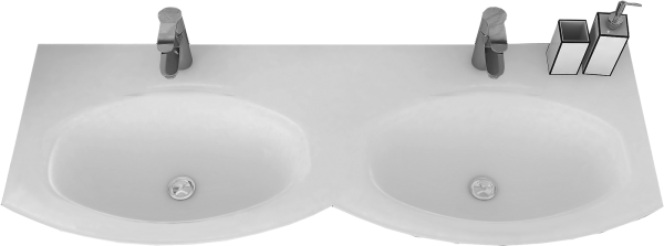 Мебельная раковина Cezares Sting 138 doppio extra light