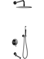 Душевой комплект RGW Shower Panels SP-55B С ВНУТРЕННЕЙ ЧАСТЬЮ, черный