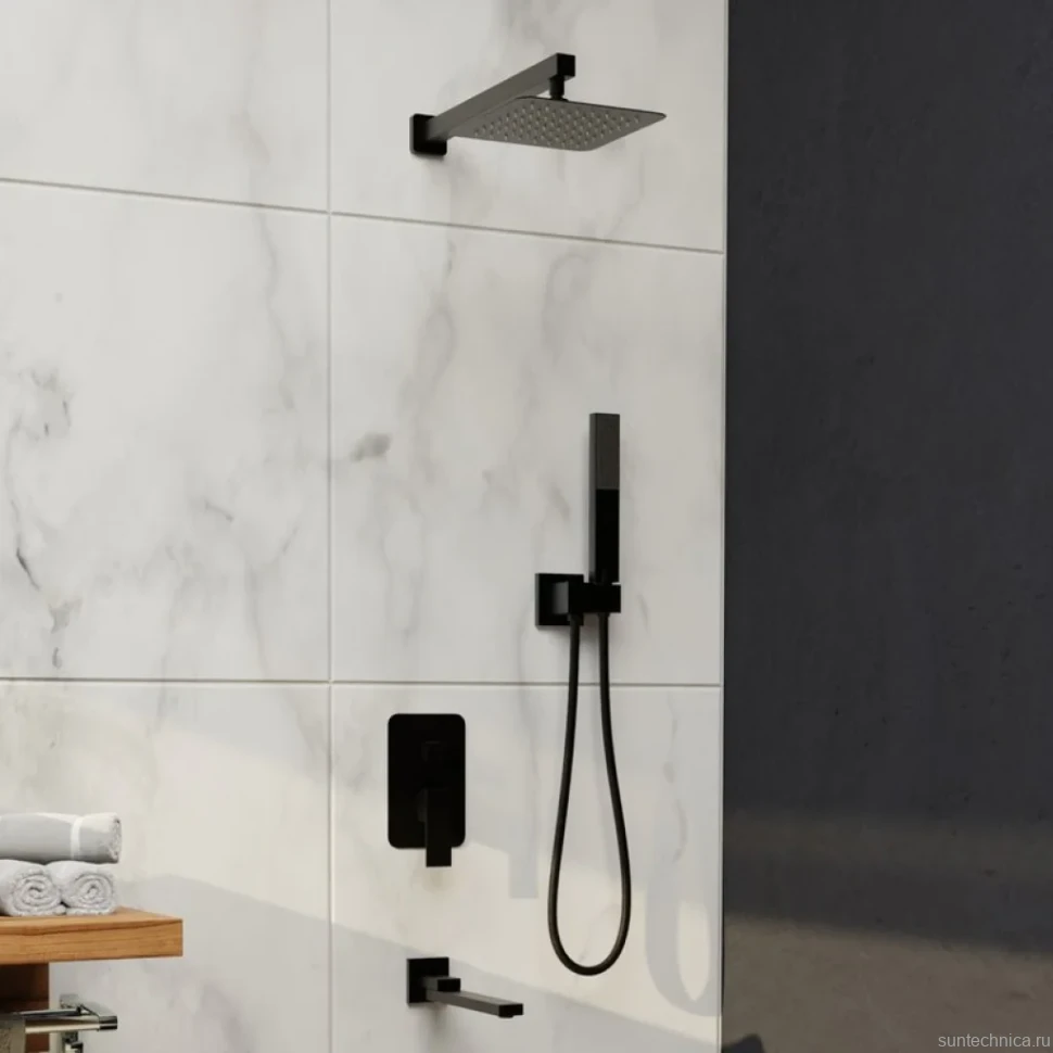 Душевой комплект RGW Shower Panels SP-55B С ВНУТРЕННЕЙ ЧАСТЬЮ, черный