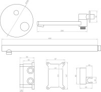 Душевой комплект RGW Shower Panels SP-55B С ВНУТРЕННЕЙ ЧАСТЬЮ, черный