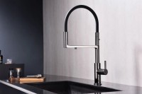 Смеситель для кухни Paulmark Tornado To213402-GB глянцевый черный