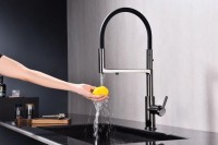 Смеситель для кухни Paulmark Tornado To213402-GB глянцевый черный