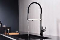 Смеситель для кухни Paulmark Tornado To213402-GB глянцевый черный