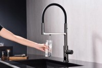 Смеситель для кухни Paulmark Tornado To213402-GB глянцевый черный