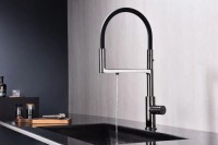 Смеситель для кухни Paulmark Tornado To213402-GB глянцевый черный