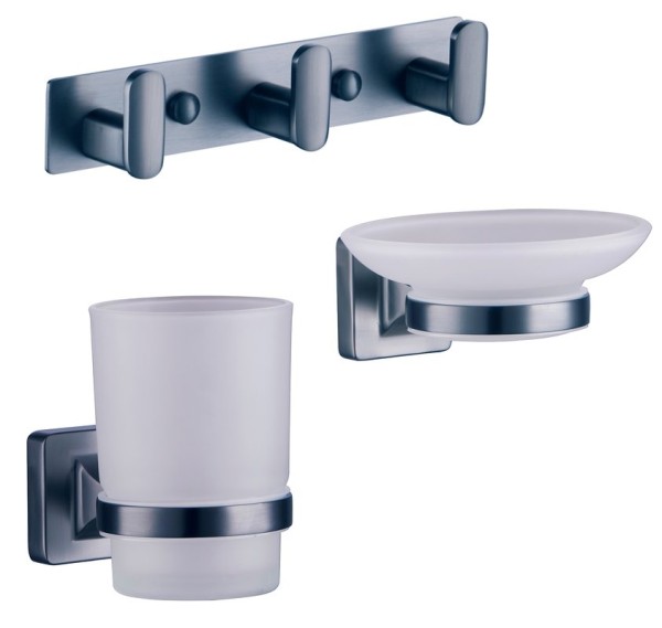 Набор Мыльница Fashun A26 A2602-17 + Стакан A26-17 A2606-17 + Крючок A2615-3-17