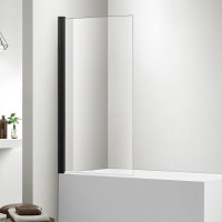 Шторка на ванну AQUATEK AQ DEL SBA 08015BL 80х150 см, черный матовый профиль