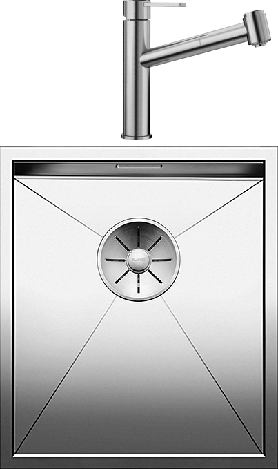 Комплект Мойка Blanco Zerox 340-U + Смеситель Ambis-S 523119