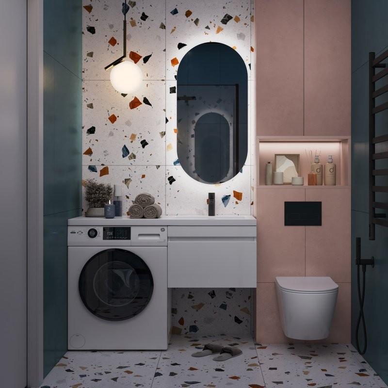 Мебель для ванной комнаты Vigo Urban 60 R 1 ящик, под стиральную машину, белая