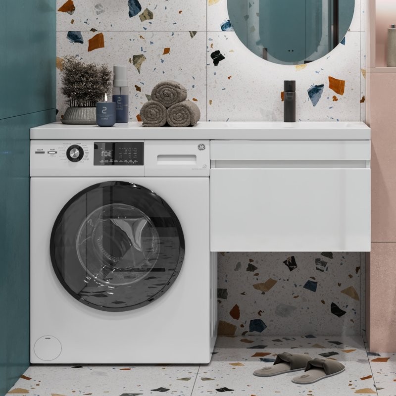 Мебель для ванной комнаты Vigo Urban 60 R 1 ящик, под стиральную машину, белая