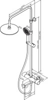 Душевая стойка AM.PM X-Joy F0785A522 черный матовый, с термостатом