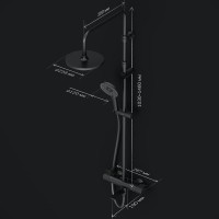 Душевая стойка AM.PM X-Joy F0785A522 черный матовый, с термостатом