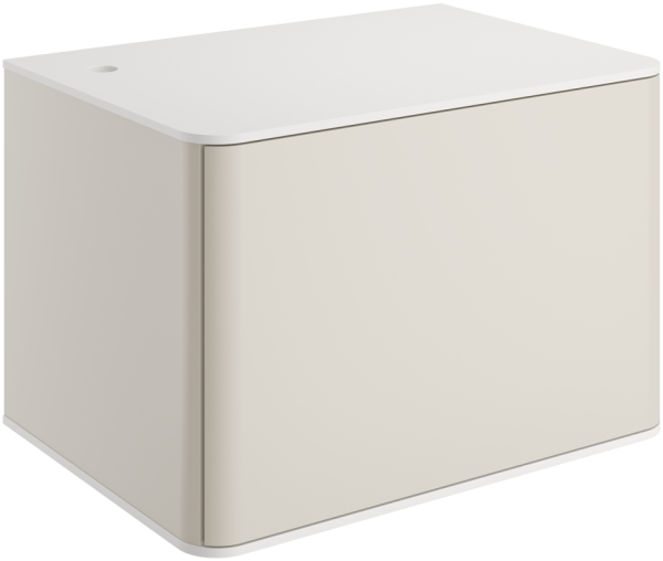 Тумба под раковину со столешницей STWORKI Ноттвиль 60 бежевый шелк, с отверстием под смеситель