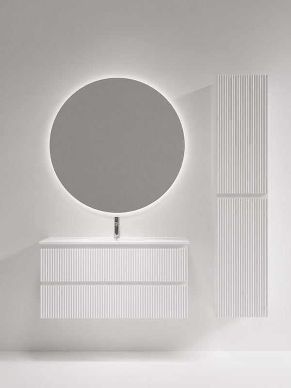 Мебель для ванной комнаты Sancos Snob R 100 Bianco, раковина CN7027