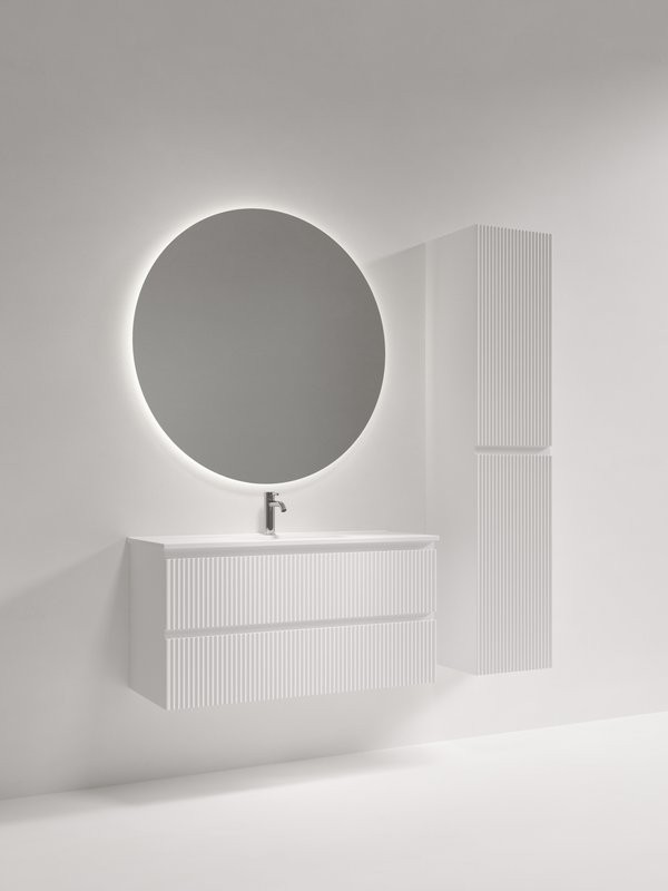 Мебель для ванной комнаты Sancos Snob R 100 Bianco, раковина CN7027