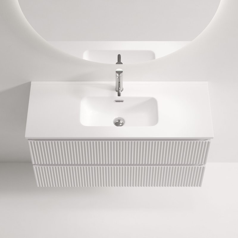 Мебель для ванной комнаты Sancos Snob R 100 Bianco, раковина CN7027